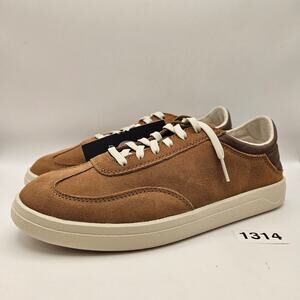 OLUKAI MEN'S 8 PUNINI SUEDE TAN TOFFEE CASUAL LACE UP SNEAKER NWOB